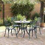 Casa si Gradina - Gradina si terasa - Mobilier exterior - Scaune si sezlonguri gradina - Set de masa pentru gradina 5 pcs Verde 90 x 90 x 75 cm - Infinity.ro