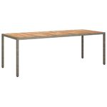 Casa si Gradina - Gradina si terasa - Mobilier exterior - Scaune si sezlonguri gradina - Set de masa pentru gradina 9 pcs Gri Rattan poli - Infinity.ro