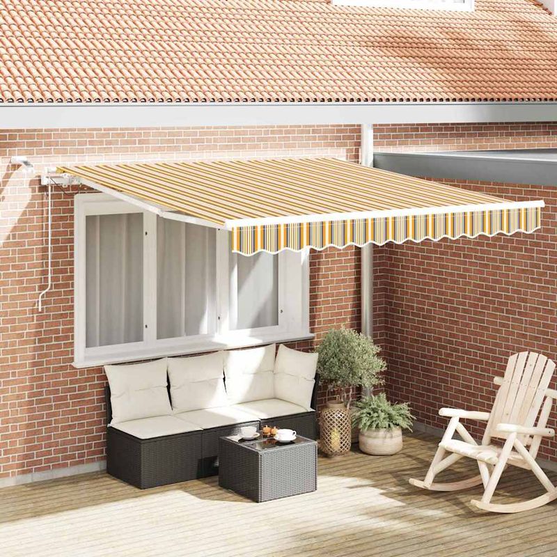 Casa si Gradina - Gradina si terasa - Umbrele si pavilioane - Pavilioane - Cortina Retractabila Multicolour 300 x 250 cm Stofa si Metal - Infinity.ro