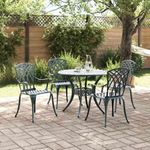 Casa si Gradina - Gradina si terasa - Mobilier exterior - Scaune si sezlonguri gradina - Set de masa pentru gradina 5 pcs Verde 90 x 90 x 75 cm - Infinity.ro
