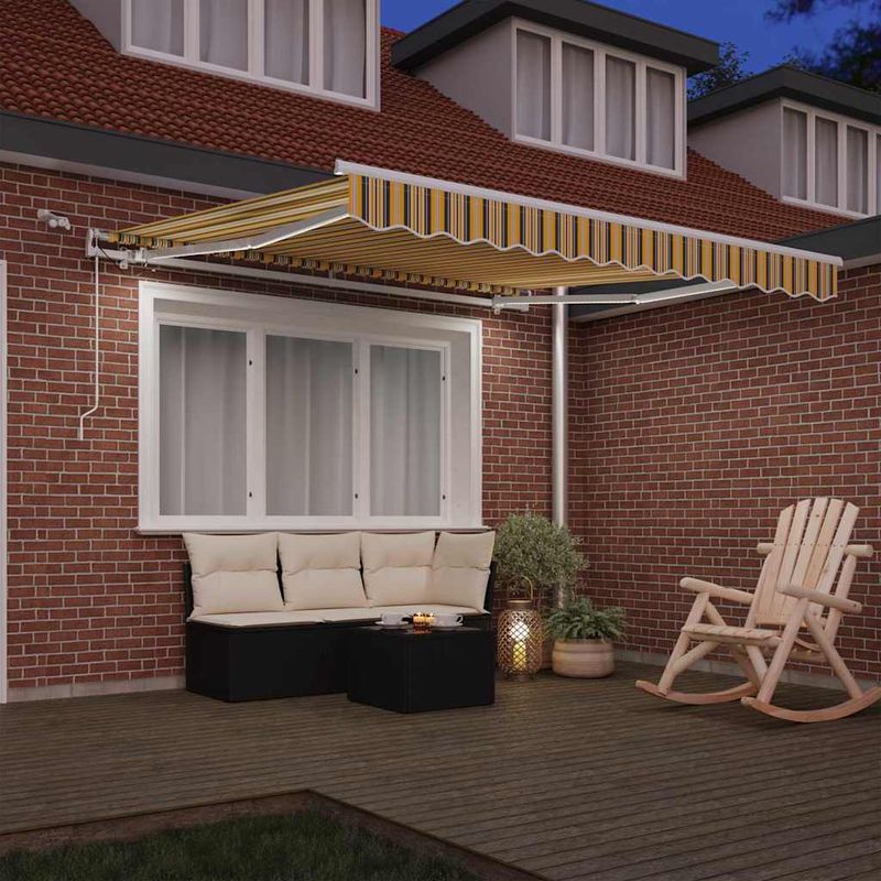Casa si Gradina - Gradina si terasa - Umbrele si pavilioane - Pavilioane - Cortina Retractabila Multicolour 300 x 250 cm Stofa si Metal - Infinity.ro