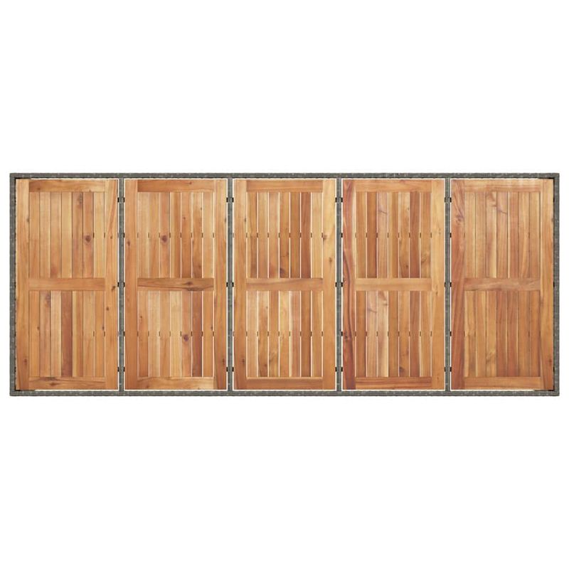 Casa si Gradina - Gradina si terasa - Mobilier exterior - Scaune si sezlonguri gradina - Set de masa pentru gradina 11 pcs Gri Rattan poli - Infinity.ro