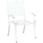 Casa si Gradina - Gradina si terasa - Mobilier exterior - Scaune si sezlonguri gradina - Set de masa pentru gradina 7 pcs Alb 90 x 90 x 75 cm - Infinity.ro