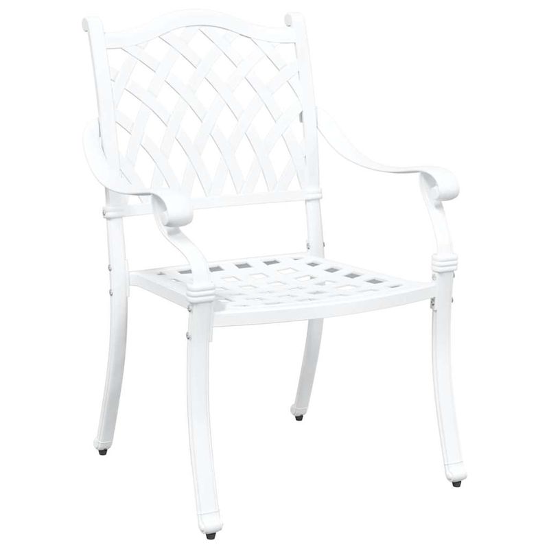 Casa si Gradina - Gradina si terasa - Mobilier exterior - Scaune si sezlonguri gradina - Set de masa pentru gradina 7 pcs Alb 90 x 90 x 75 cm - Infinity.ro
