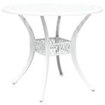 Casa si Gradina - Gradina si terasa - Mobilier exterior - Scaune si sezlonguri gradina - Set de masa pentru gradina 7 pcs Alb 90 x 90 x 75 cm - Infinity.ro