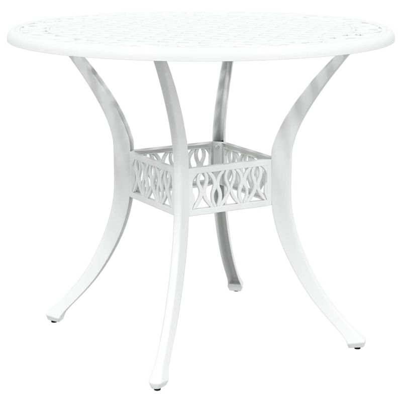 Casa si Gradina - Gradina si terasa - Mobilier exterior - Scaune si sezlonguri gradina - Set de masa pentru gradina 7 pcs Alb 90 x 90 x 75 cm - Infinity.ro