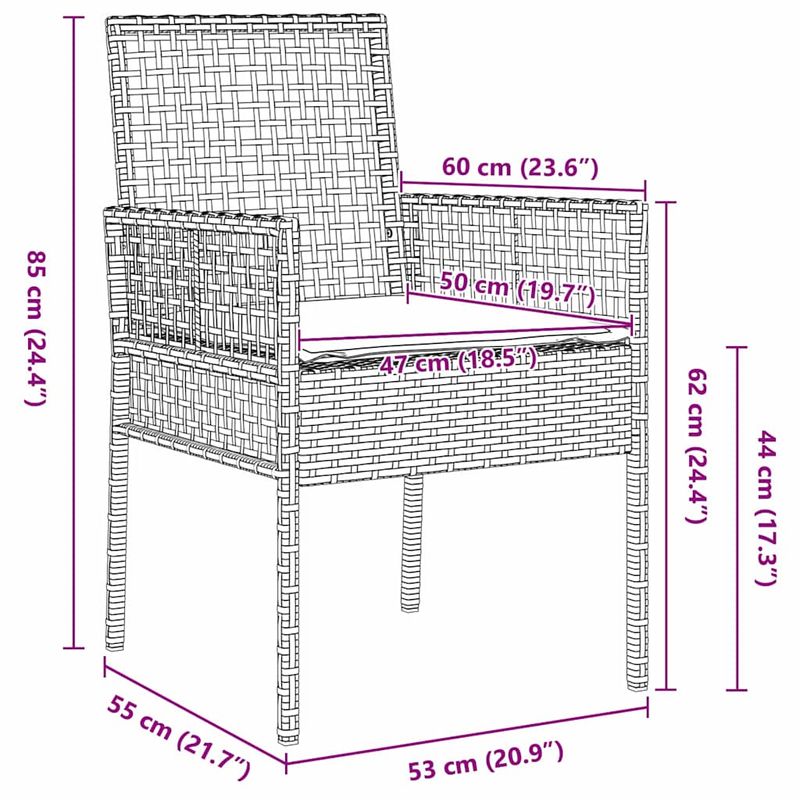 Casa si Gradina - Gradina si terasa - Mobilier exterior - Scaune si sezlonguri gradina - Set de masa pentru gradina 9 pcs Gri Rattan poli - Infinity.ro