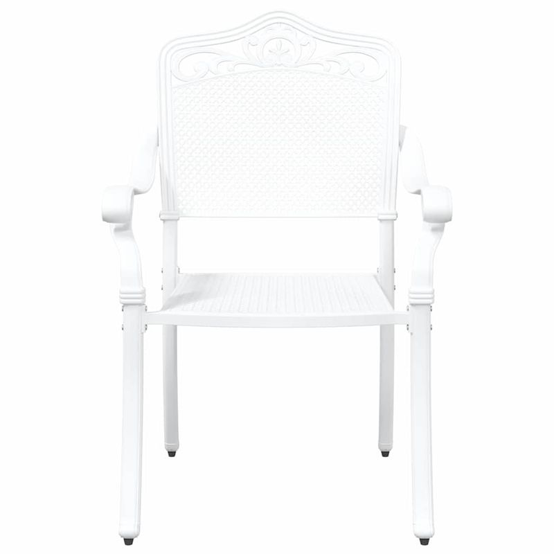 Casa si Gradina - Gradina si terasa - Mobilier exterior - Scaune si sezlonguri gradina - Set de masa pentru gradina 7 pcs Alb 90 x 90 x 75 cm - Infinity.ro