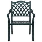 Casa si Gradina - Gradina si terasa - Mobilier exterior - Scaune si sezlonguri gradina - Set de masa pentru gradina 7 pcs Verde 90 x 90 x 75 cm - Infinity.ro