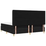 Casa si Gradina - Mobilier - Paturi si accesorii - Paturi - Pat cu saltea cu arcuri cu saltea Negru 200 x 200 cm tesatura - Infinity.ro