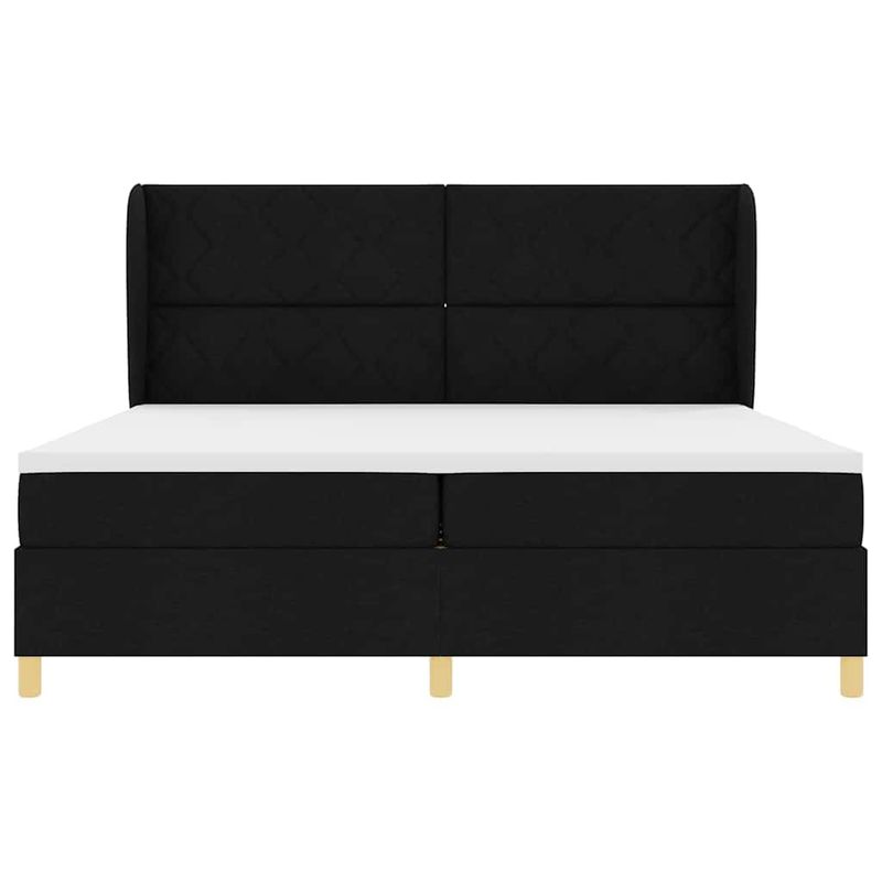 Casa si Gradina - Mobilier - Paturi si accesorii - Paturi - Pat cu saltea cu arcuri Gri inchis 90x190 cm Negru 200 x 200 cm - Infinity.ro
