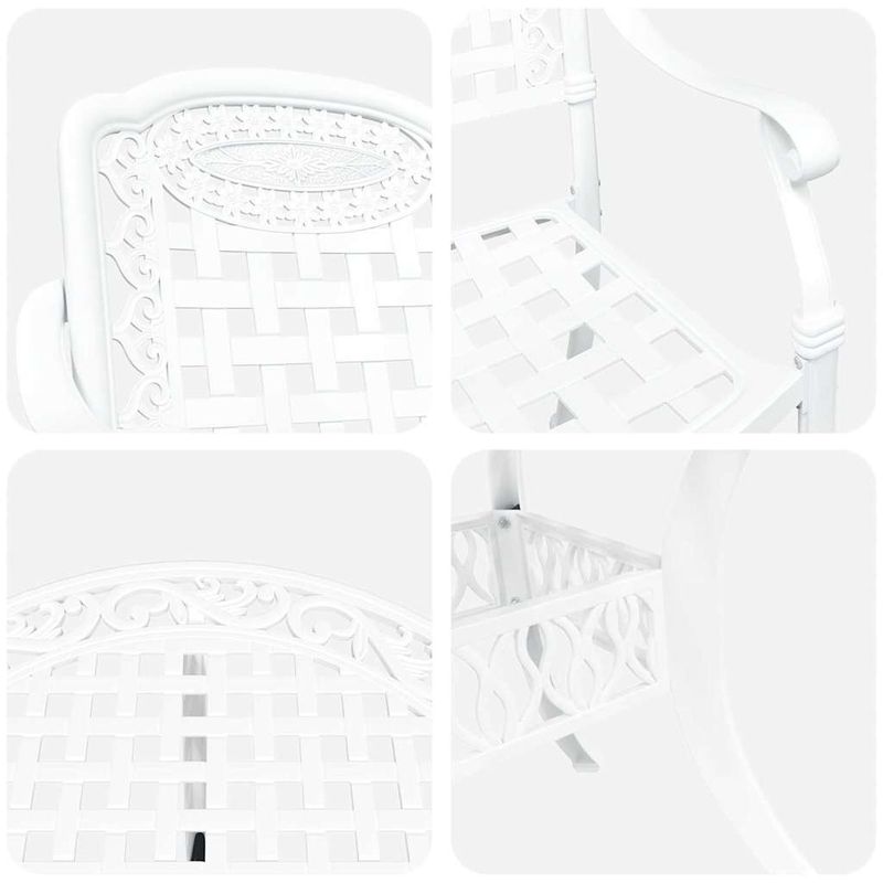 Casa si Gradina - Gradina si terasa - Mobilier exterior - Seturi mobila gradina - Set de masa pentru gradina 5 pcs Alb 90 x 90 x 75 cm - Infinity.ro
