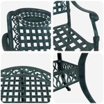 Casa si Gradina - Gradina si terasa - Mobilier exterior - Scaune si sezlonguri gradina - Set de masa pentru gradina 7 pcs Verde 90 x 90 x 75 cm - Infinity.ro