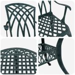 Casa si Gradina - Gradina si terasa - Mobilier exterior - Scaune si sezlonguri gradina - Set de masa pentru gradina 5 pcs Verde 90 x 90 x 75 cm - Infinity.ro