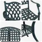Casa si Gradina - Gradina si terasa - Mobilier exterior - Scaune si sezlonguri gradina - Set de masa pentru gradina 7 pcs Verde 90 x 90 x 75 cm - Infinity.ro