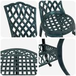 Casa si Gradina - Gradina si terasa - Mobilier exterior - Scaune si sezlonguri gradina - Set de masa pentru gradina 7 pcs Verde 90 x 90 x 75 cm - Infinity.ro