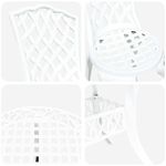 Casa si Gradina - Gradina si terasa - Mobilier exterior - Scaune si sezlonguri gradina - Set de masa pentru gradina 5 pcs Alb 90 x 90 x 75 cm - Infinity.ro