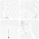 Casa si Gradina - Gradina si terasa - Mobilier exterior - Scaune si sezlonguri gradina - Set de masa pentru gradina 5 pcs Alb 90 x 90 x 75 cm - Infinity.ro