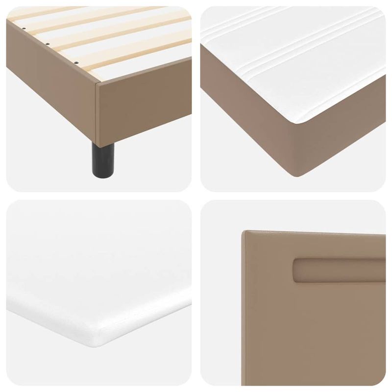 Casa si Gradina - Mobilier - Paturi si accesorii - Paturi - Cadru de pat cu saltea cu saltea Cappuccino 160 x 200 cm - Infinity.ro