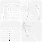 Casa si Gradina - Gradina si terasa - Mobilier exterior - Scaune si sezlonguri gradina - Set de masa pentru gradina 7 pcs Alb 90 x 90 x 75 cm - Infinity.ro