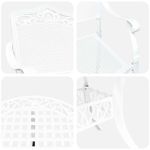Casa si Gradina - Gradina si terasa - Mobilier exterior - Scaune si sezlonguri gradina - Set de masa pentru gradina 5 pcs Alb 90 x 90 x 75 cm - Infinity.ro