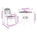 Casa si Gradina - Gradina si terasa - Mobilier exterior - Scaune si sezlonguri gradina - Set de masa pentru gradina 7 pcs Verde 90 x 90 x 75 cm - Infinity.ro