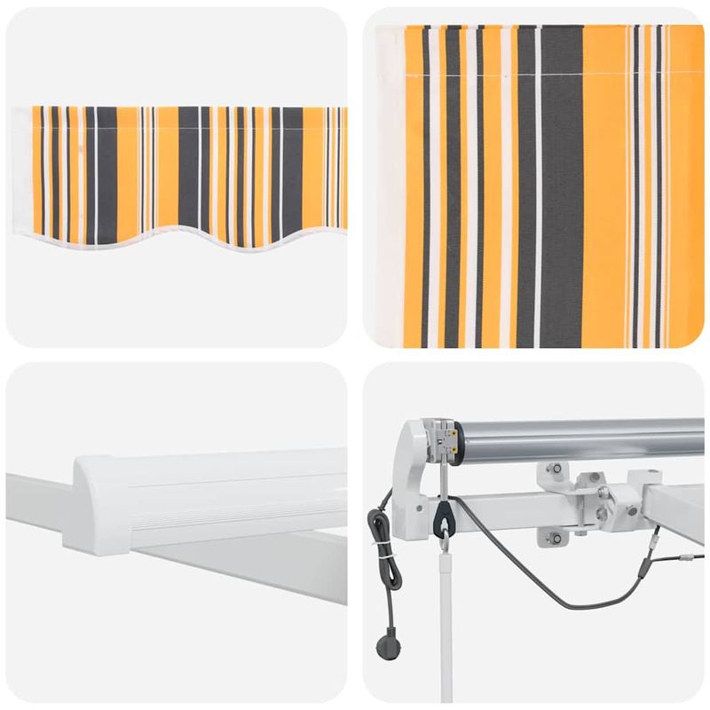 Casa si Gradina - Gradina si terasa - Umbrele si pavilioane - Pavilioane - Cortina Retractabila Multicolour 300 x 250 cm Stofa si Metal - Infinity.ro