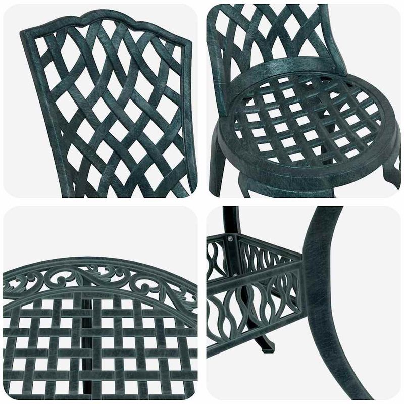 Casa si Gradina - Gradina si terasa - Mobilier exterior - Scaune si sezlonguri gradina - Set de masa pentru gradina 5 pcs Verde 90 x 90 x 75 cm - Infinity.ro