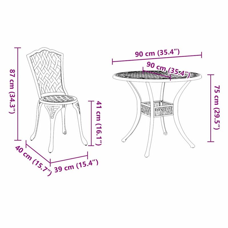 Casa si Gradina - Gradina si terasa - Mobilier exterior - Scaune si sezlonguri gradina - Set de masa pentru gradina 5 pcs Verde 90 x 90 x 75 cm - Infinity.ro