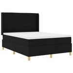 Casa si Gradina - Mobilier - Paturi si accesorii - Paturi - Pat cu arcuri cu saltea Negru 160 x 200 cm tesatura - Infinity.ro