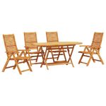 Casa si Gradina - Gradina si terasa - Mobilier exterior - Mese gradina - Set de masa pentru gradina 5 pcs Maro lemn masiv de acacia - Infinity.ro