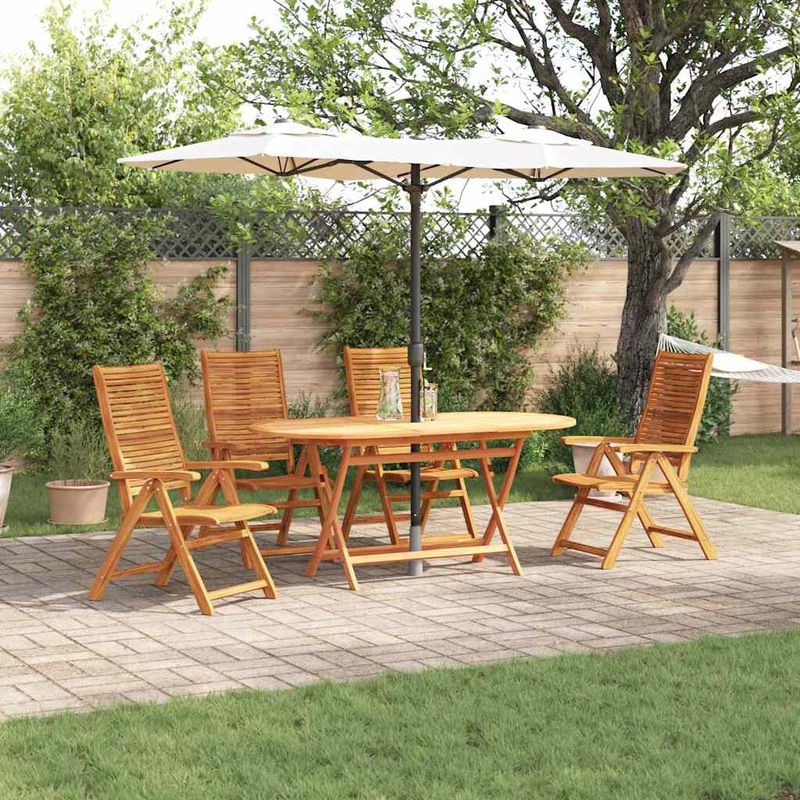 Casa si Gradina - Gradina si terasa - Mobilier exterior - Mese gradina - Set de masa pentru gradina 5 pcs Maro lemn masiv de acacia - Infinity.ro