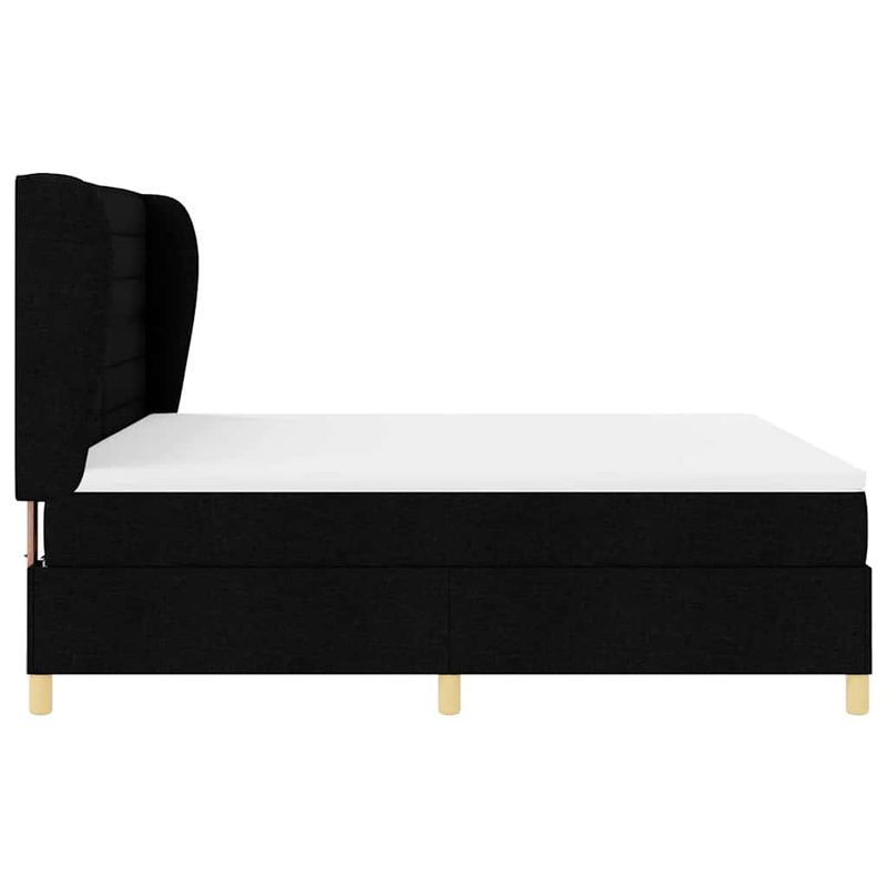 Casa si Gradina - Mobilier - Paturi si accesorii - Paturi - Pat cu saltea cu arcuri Gri inchis 90x190 cm Negru 180 x 200 cm - Infinity.ro