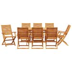 Casa si Gradina - Gradina si terasa - Mobilier exterior - Mese gradina - Set de masa pentru gradina 9 pcs Maro lemn masiv de acacia - Infinity.ro