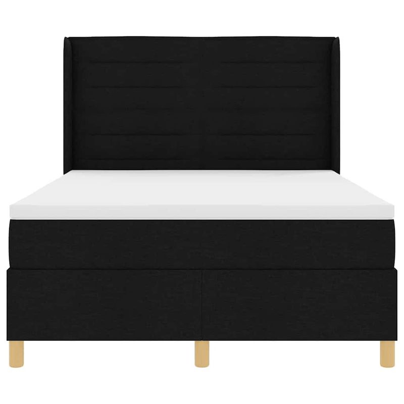 Casa si Gradina - Mobilier - Paturi si accesorii - Paturi - Pat cu arcuri cu saltea Negru 160 x 200 cm tesatura - Infinity.ro