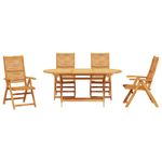 Casa si Gradina - Gradina si terasa - Mobilier exterior - Mese gradina - Set de masa pentru gradina 5 pcs Maro lemn masiv de acacia - Infinity.ro