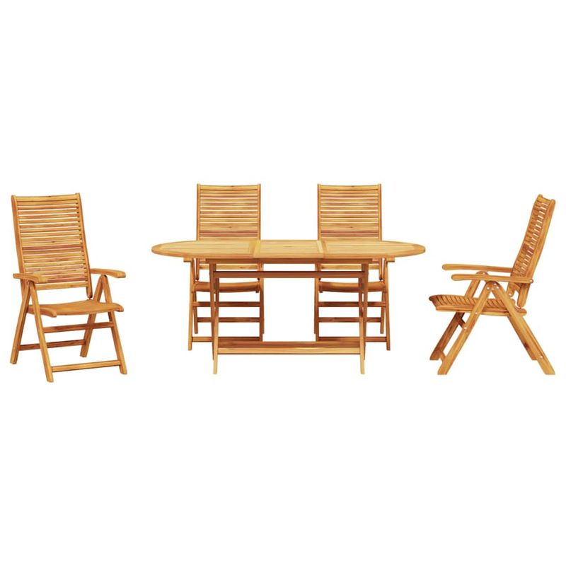 Casa si Gradina - Gradina si terasa - Mobilier exterior - Mese gradina - Set de masa pentru gradina 5 pcs Maro lemn masiv de acacia - Infinity.ro