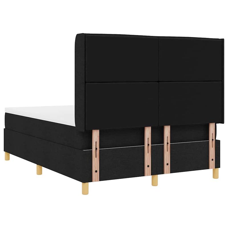 Casa si Gradina - Mobilier - Paturi si accesorii - Paturi - Pat cu arcuri cu saltea Negru 160 x 200 cm tesatura - Infinity.ro