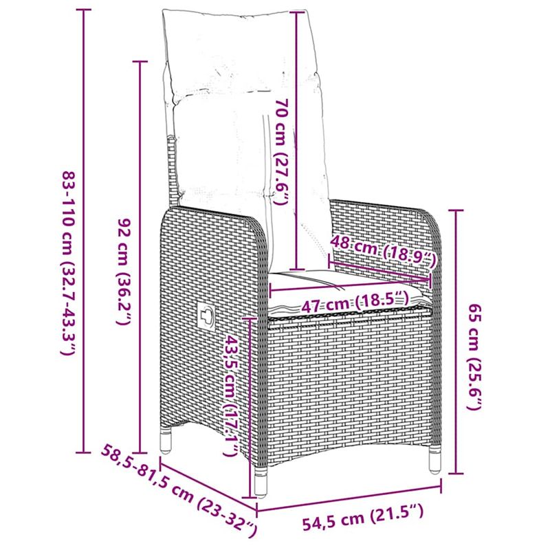 Casa si Gradina - Gradina si terasa - Mobilier exterior - Mese gradina - Set de masa pentru gradina 9 pcs Gri poliratan - Infinity.ro