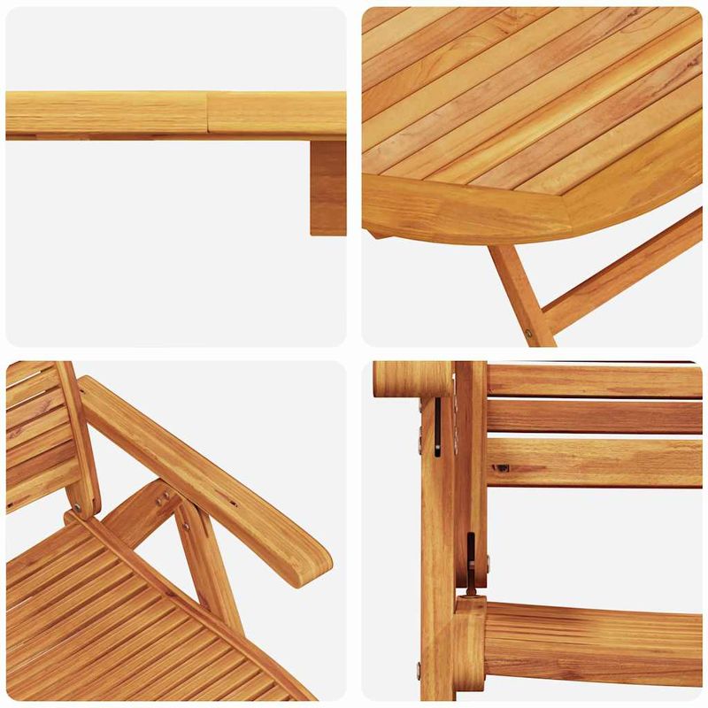 Casa si Gradina - Gradina si terasa - Mobilier exterior - Mese gradina - Set de masa pentru gradina 5 pcs Maro lemn masiv de acacia - Infinity.ro