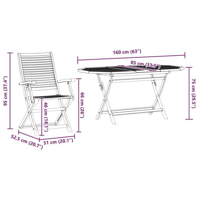 Casa si Gradina - Gradina si terasa - Mobilier exterior - Mese gradina - Set de masa pentru gradina 7 pcs Maro lemn masiv de acacia - Infinity.ro