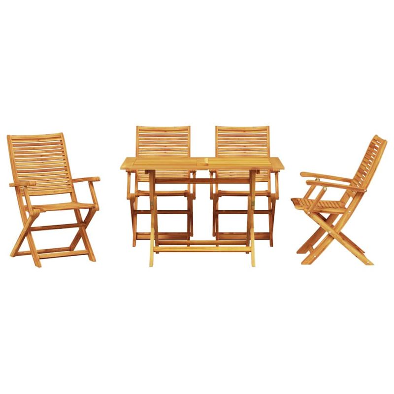 Casa si Gradina - Gradina si terasa - Mobilier exterior - Mese gradina - Set de masa pentru gradina 5 pcs Maro lemn masiv de acacia - Infinity.ro