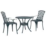 Casa si Gradina - Gradina si terasa - Mobilier exterior - Seturi mobila gradina - Set Bistro de Gradina 3 pcs Verde Aluminiu turnat - Infinity.ro