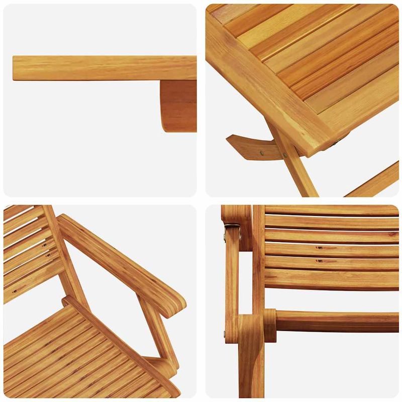 Casa si Gradina - Gradina si terasa - Mobilier exterior - Mese gradina - Set de masa pentru gradina 5 pcs Maro lemn masiv de acacia - Infinity.ro