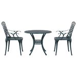 Casa si Gradina - Gradina si terasa - Mobilier exterior - Seturi mobila gradina - Set Bistro de Gradina 3 pcs Verde Aluminiu turnat - Infinity.ro