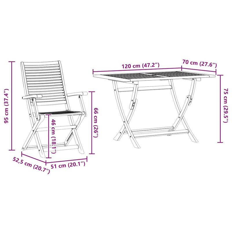 Casa si Gradina - Gradina si terasa - Mobilier exterior - Mese gradina - Set de masa pentru gradina 5 pcs Maro lemn masiv de acacia - Infinity.ro