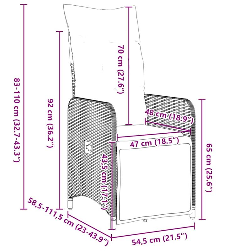 Casa si Gradina - Gradina si terasa - Mobilier exterior - Mese gradina - Set de masa pentru gradina 7 pcs Gri poliratan - Infinity.ro