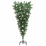 Casa si Gradina - Decoratiuni - Decoratiuni de sezon - Brad de Craciun artificial pre-iluminat cu globuri rasturnat - Infinity.ro