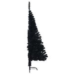 Casa si Gradina - Decoratiuni - Decoratiuni de sezon - Pom de Craciun artificial pre-iluminat Negru 150 cm PVC - Infinity.ro
