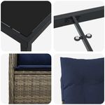 Casa si Gradina - Gradina si terasa - Mobilier exterior - Mese gradina - Set de masa pentru gradina 7 pcs Gri poliratan - Infinity.ro